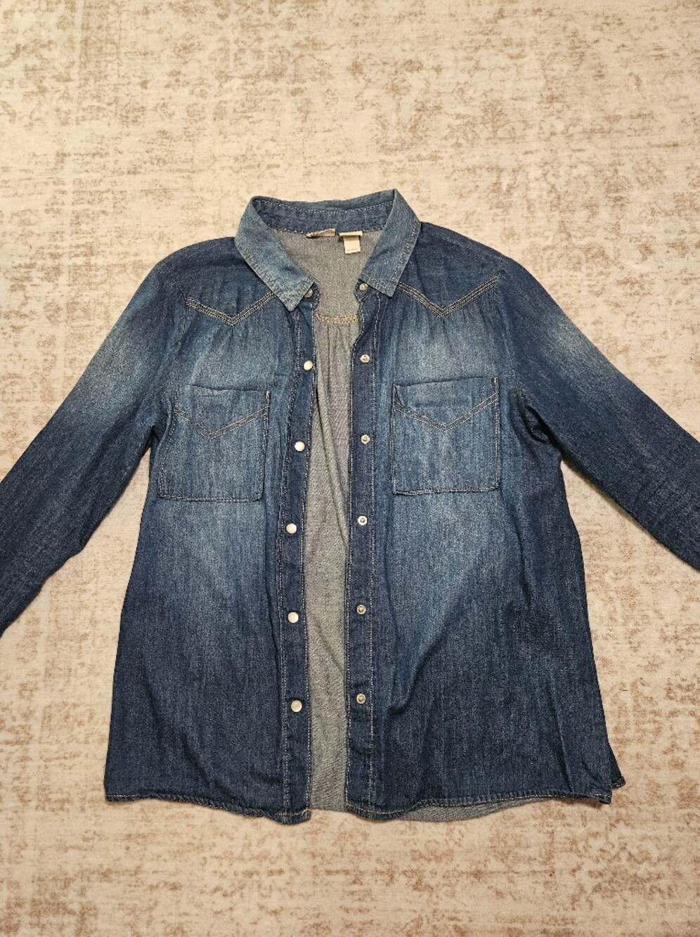 Mudd Women's Dark Blue Denim Shirt Jacket